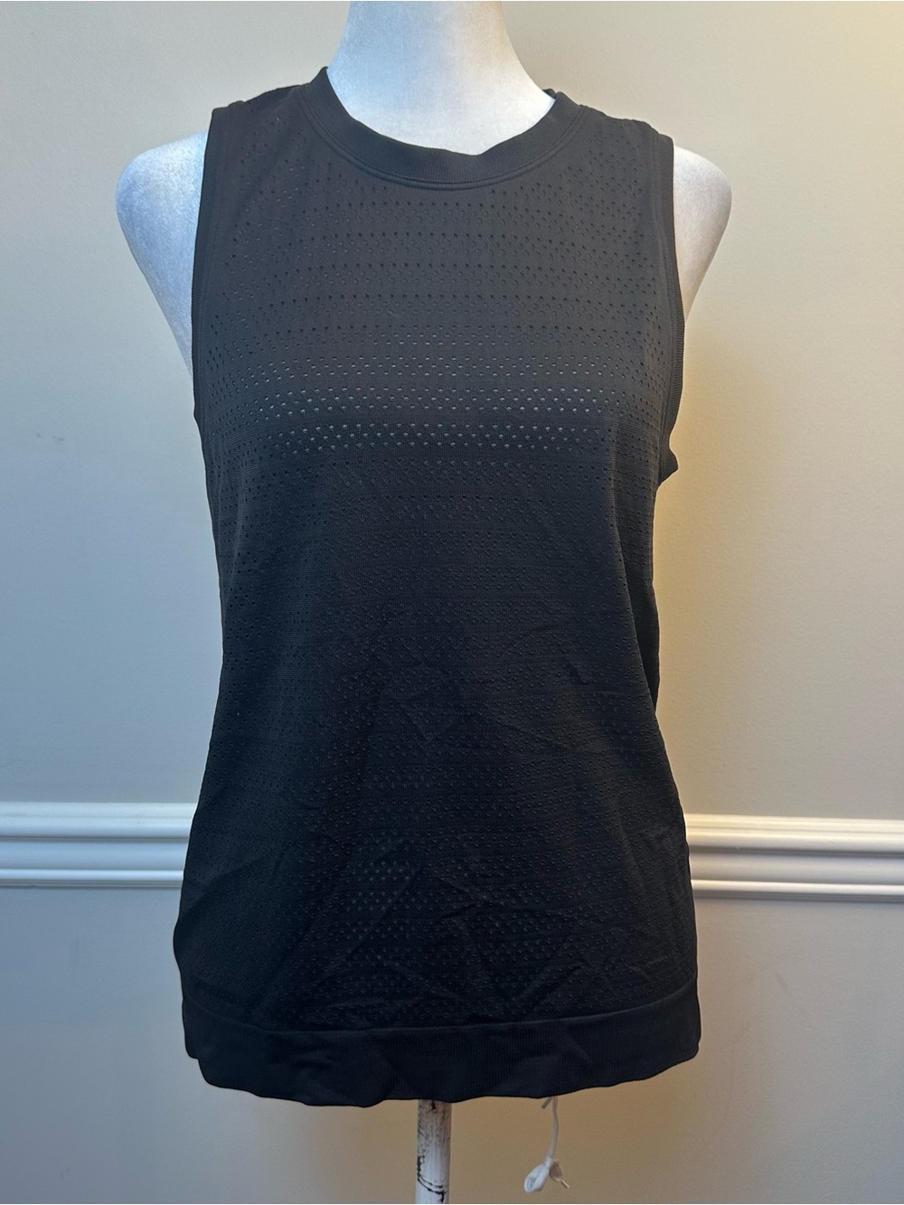 lululemon athletica Black Perforated Muscle Tank